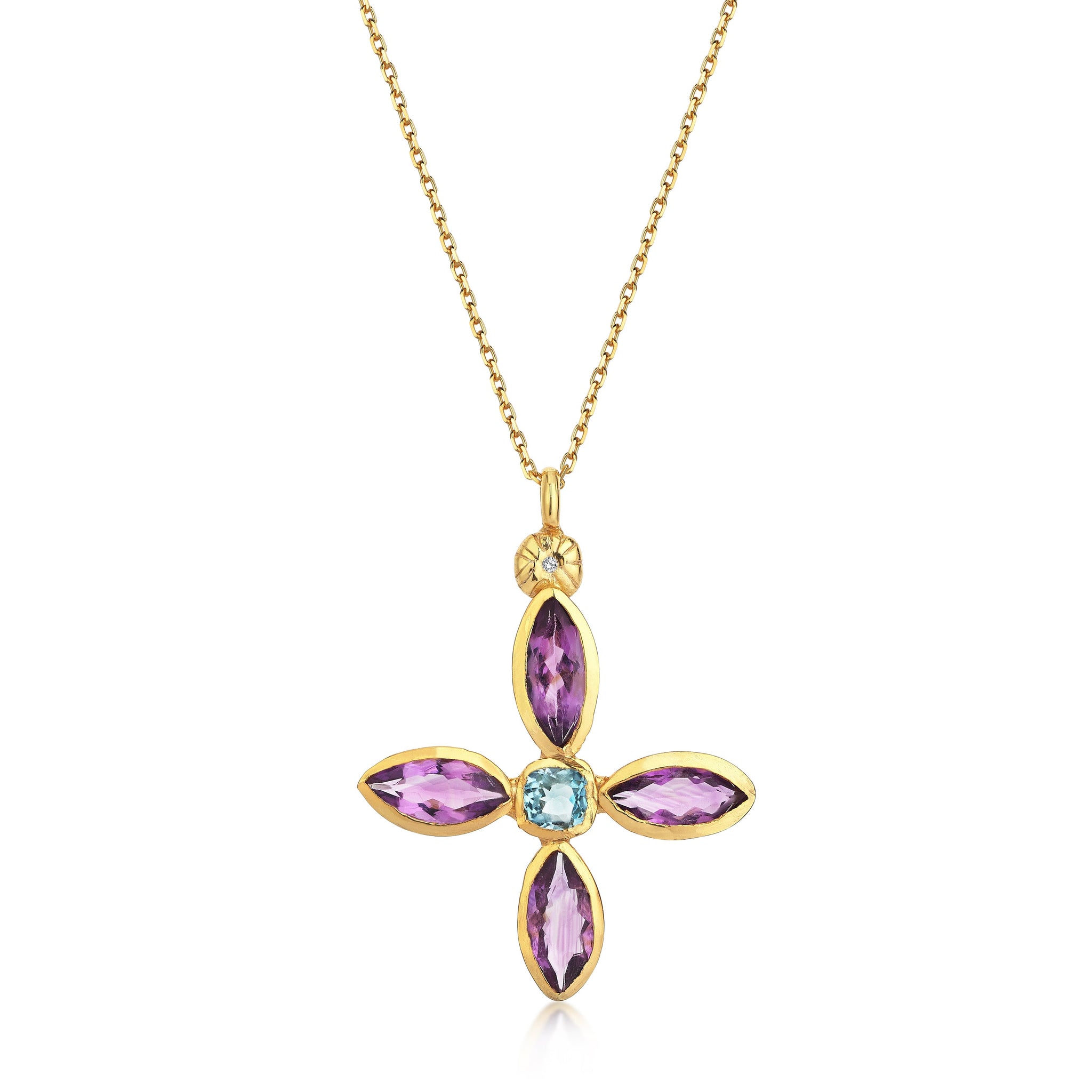 The Lilac Cross Necklace