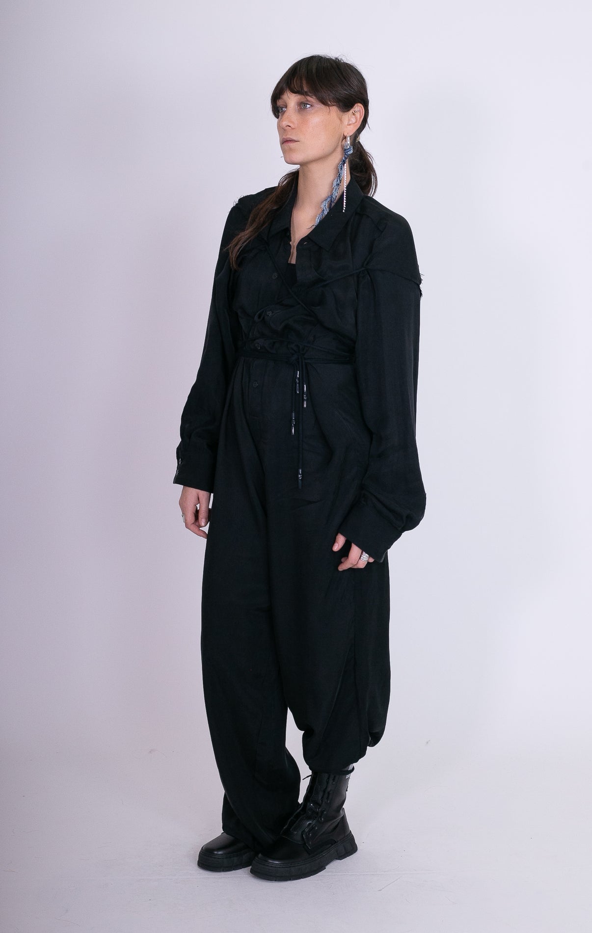 Piero Silk Jumpsuit Black