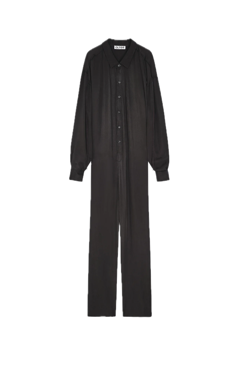 Piero Silk Jumpsuit Black