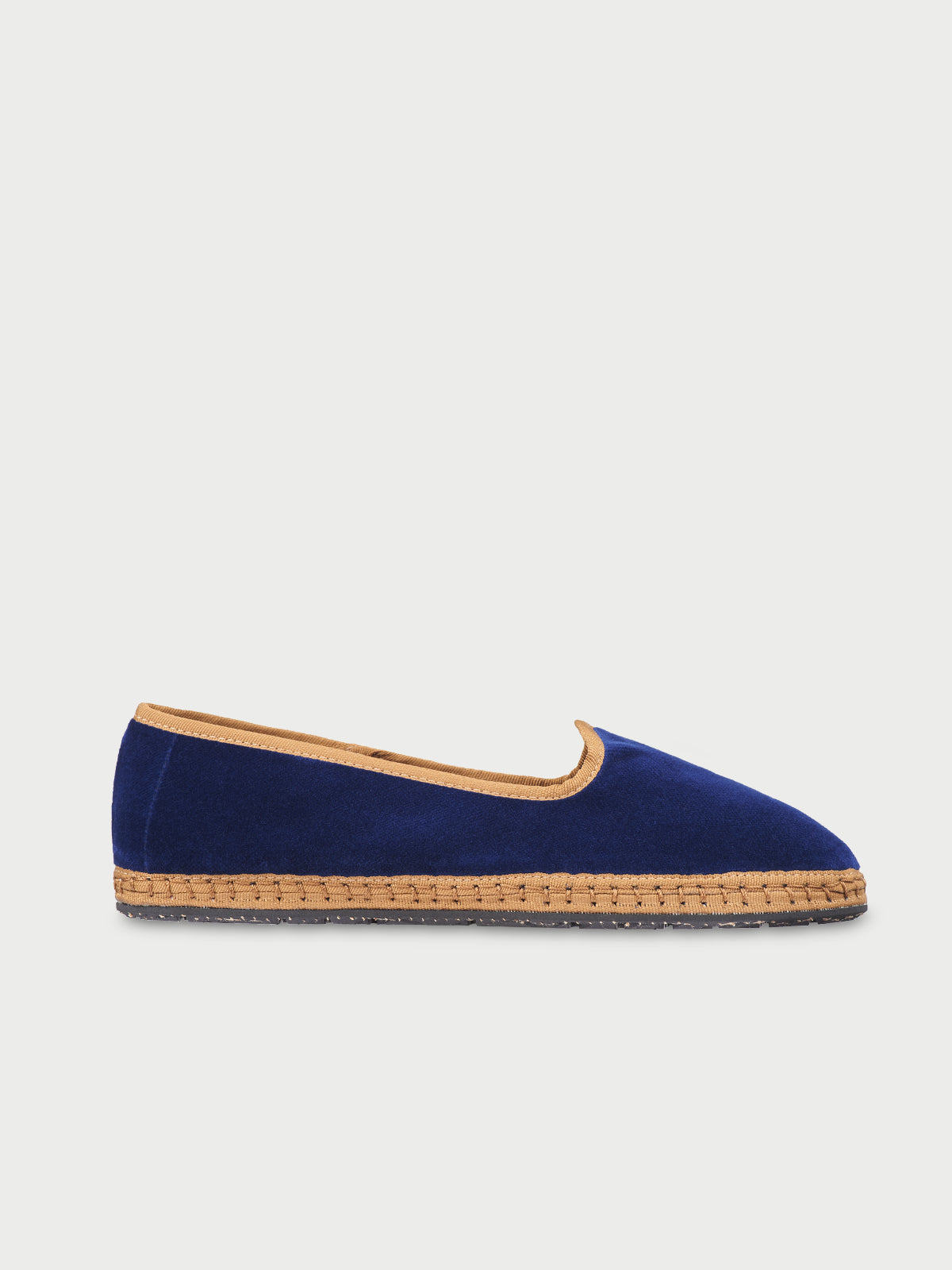 Fortunata Navy Blue Velvet Slippers