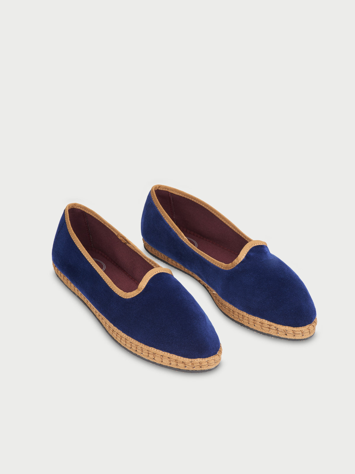 Fortunata Navy Blue Velvet Slippers