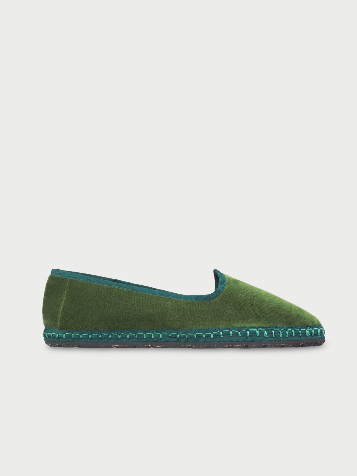 Ofelia Green Velvet Slippers