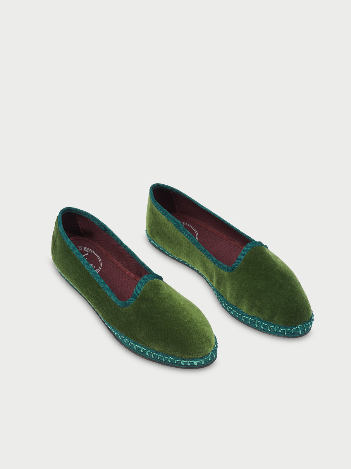 Ofelia Green Velvet Slippers