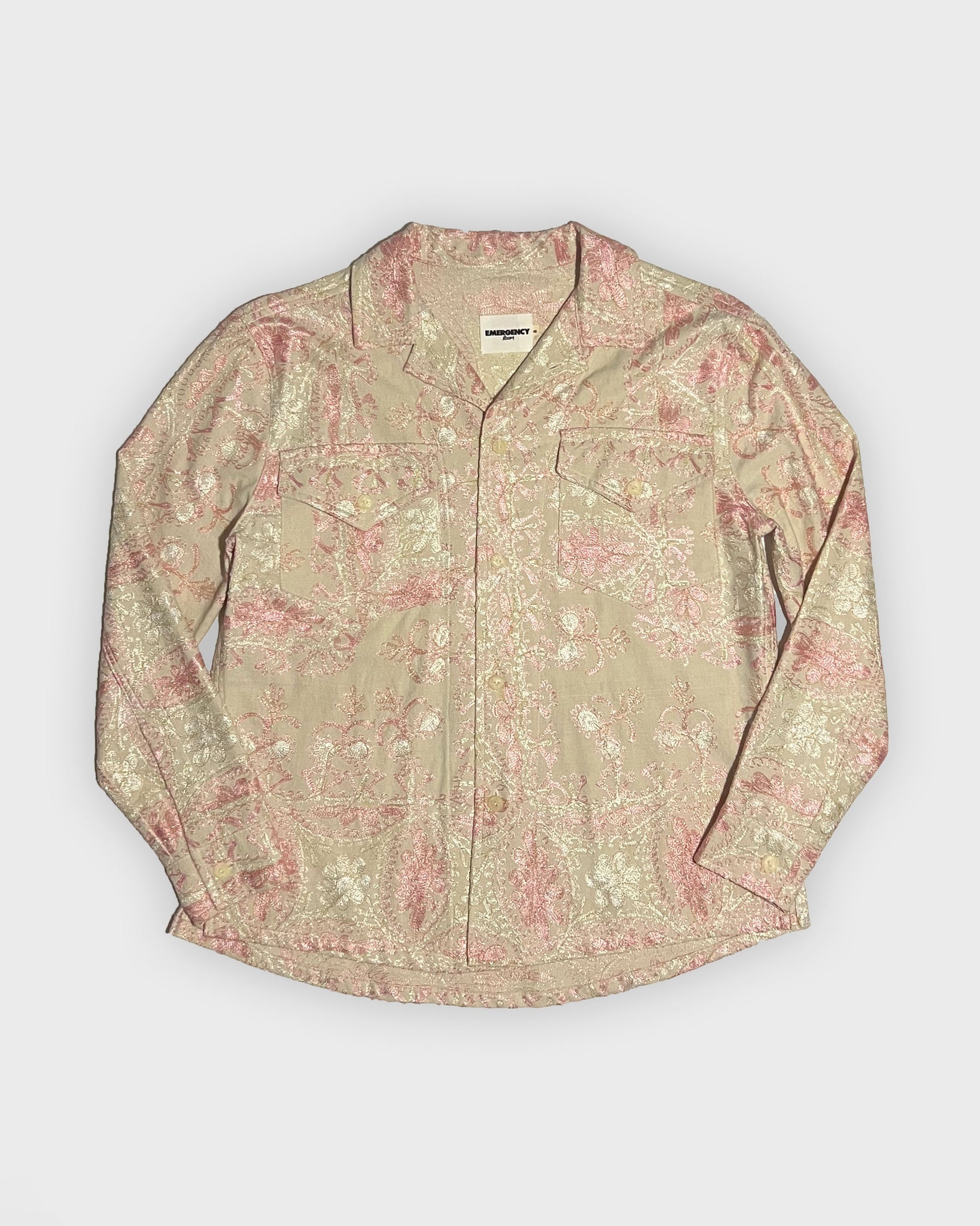 Shirt Jacket Embroidered Pastel