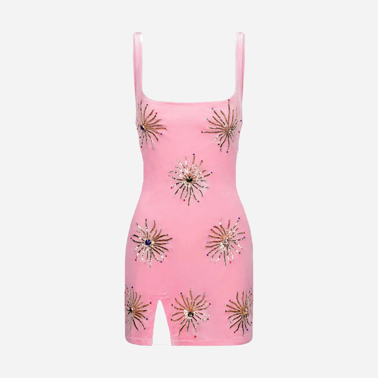Callie Luxury Embellished Pink Party Dress